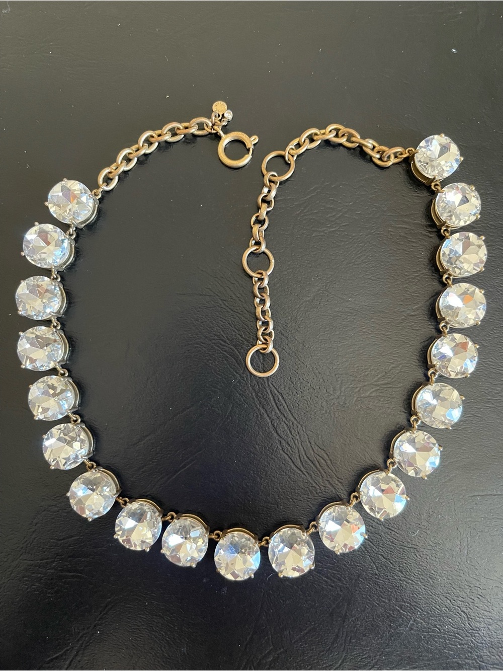 Ann Taylor clear rhinestone Tennis Necklace.